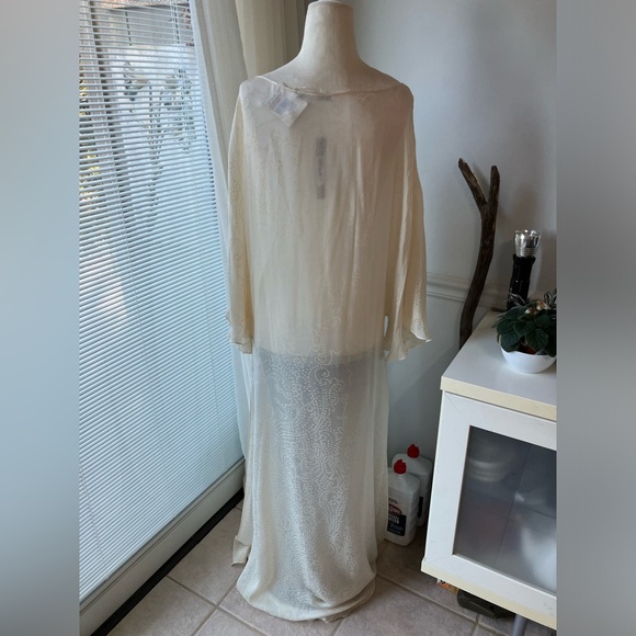 Bamford Cream Silk Kaftan - Picture 4 of 7